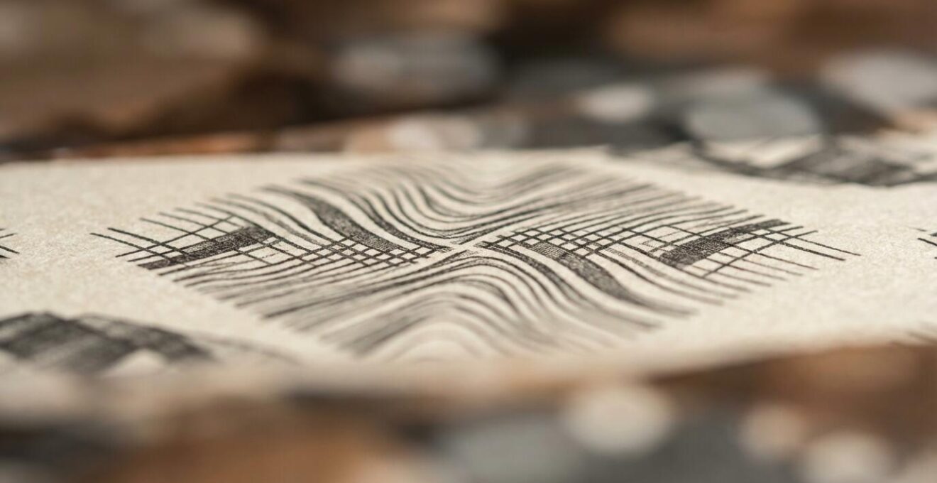 Close-up macro shot of trading chart patterns with volatility indicators