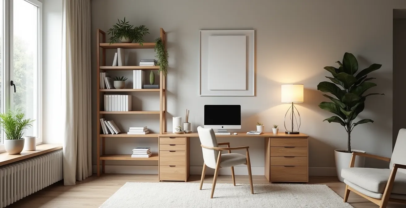 Dedicated home office space with clear business boundaries