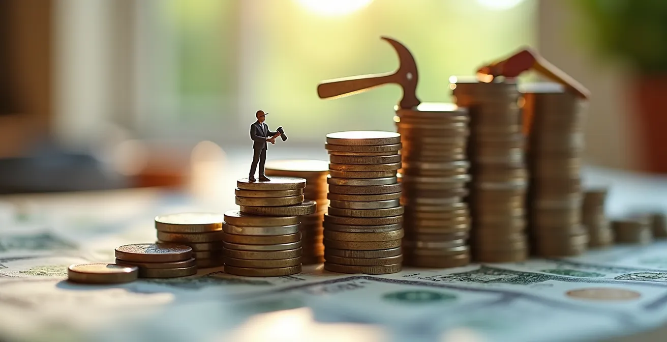 Timeline showing renovation period negative cash flow transitioning to positive returns