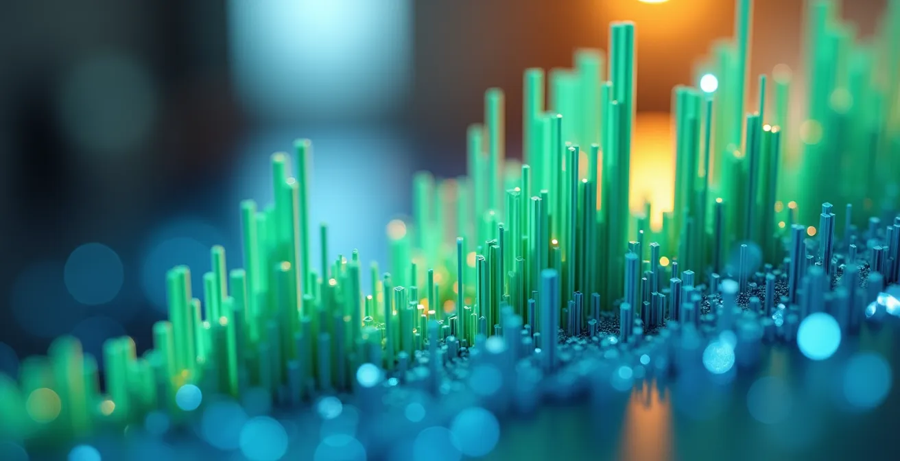 Extreme close-up of abstract data visualization showing pricing patterns