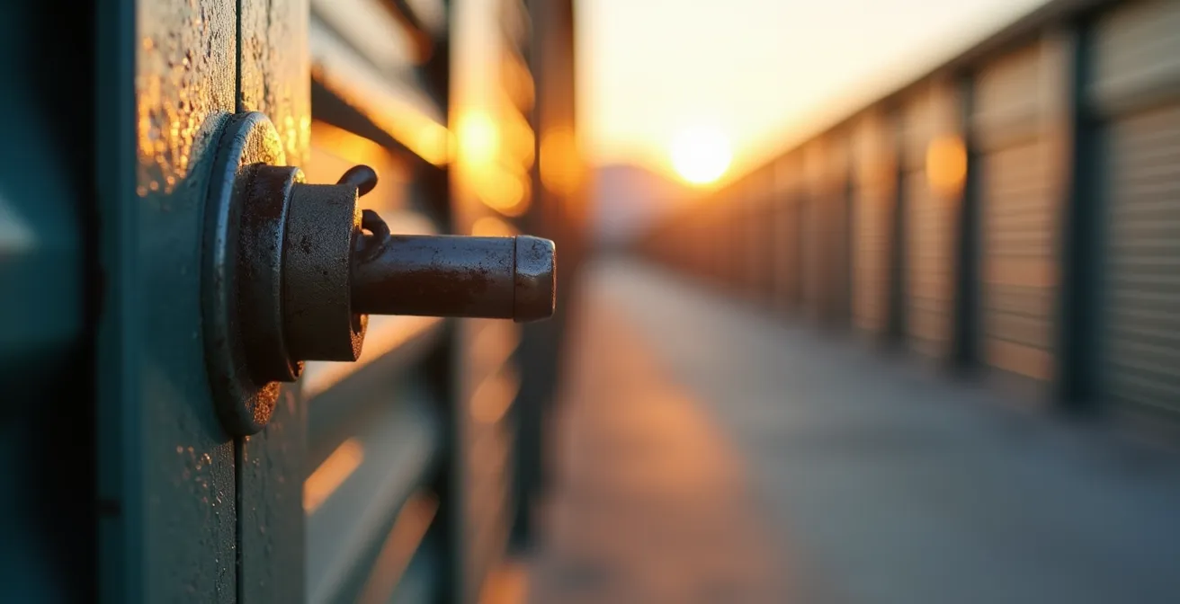 Aerial view of an organized RV and boat storage facility demonstrating multiple revenue opportunities