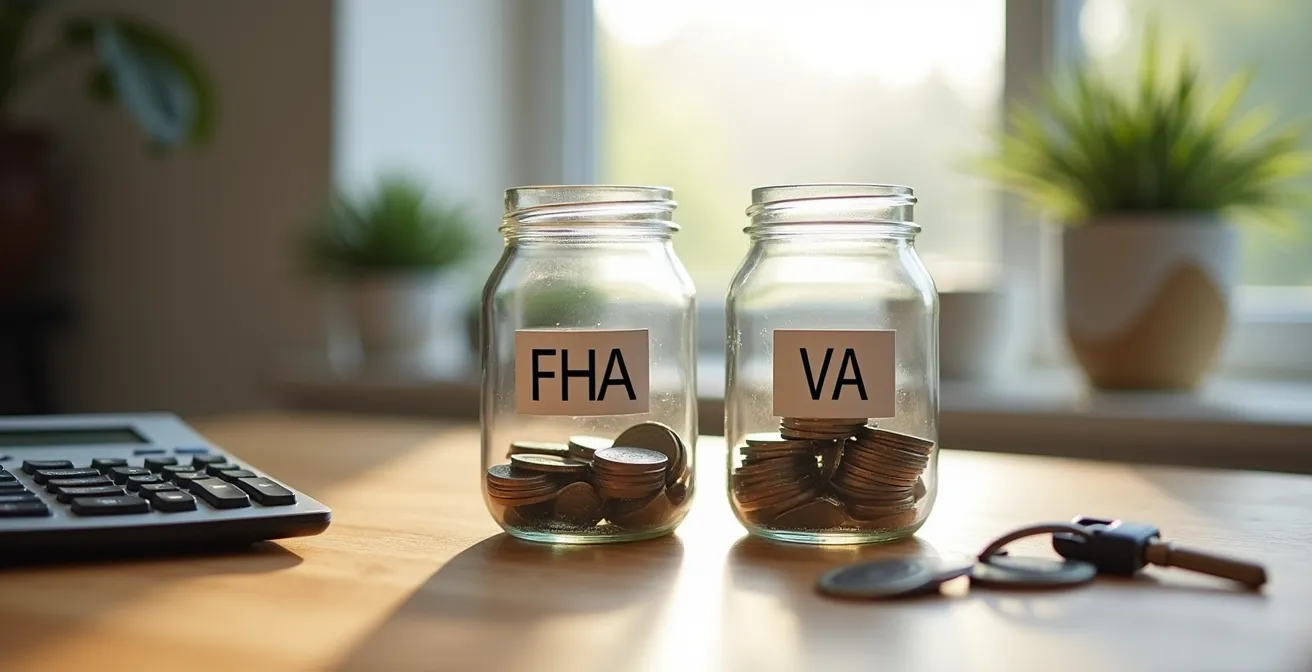 Visual comparison of mortgage insurance costs over time for FHA and VA loans