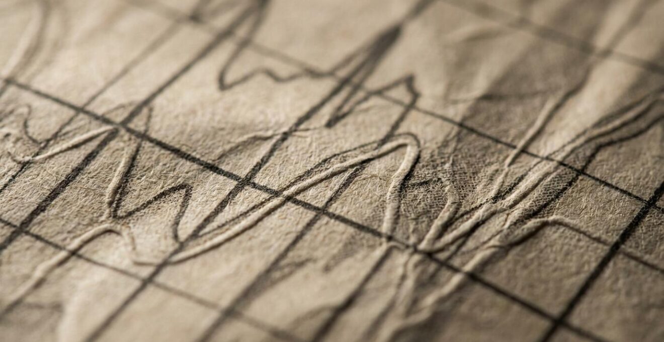 Abstract visualization of market volatility patterns and price movements